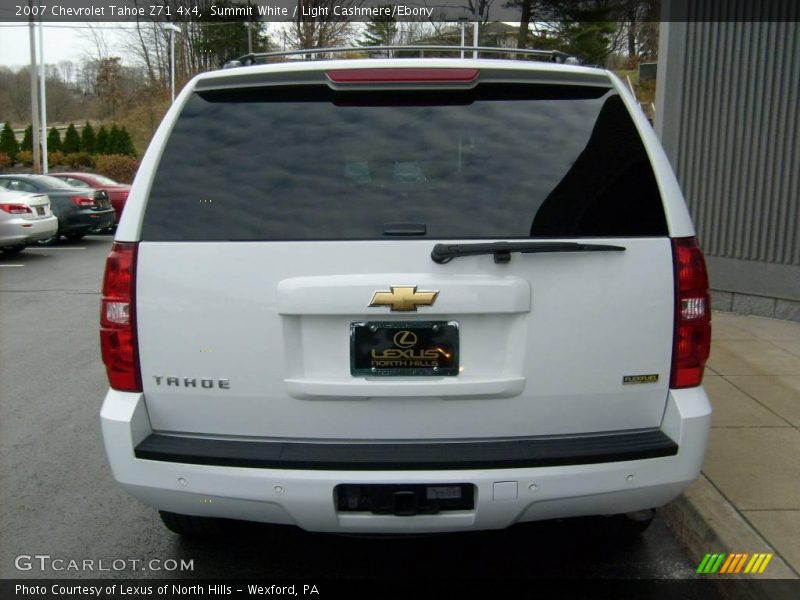 Summit White / Light Cashmere/Ebony 2007 Chevrolet Tahoe Z71 4x4