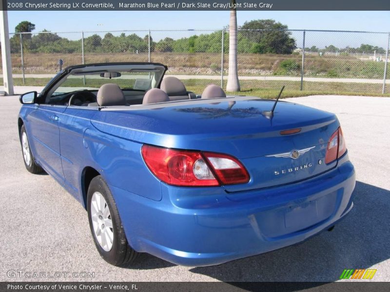 Marathon Blue Pearl / Dark Slate Gray/Light Slate Gray 2008 Chrysler Sebring LX Convertible