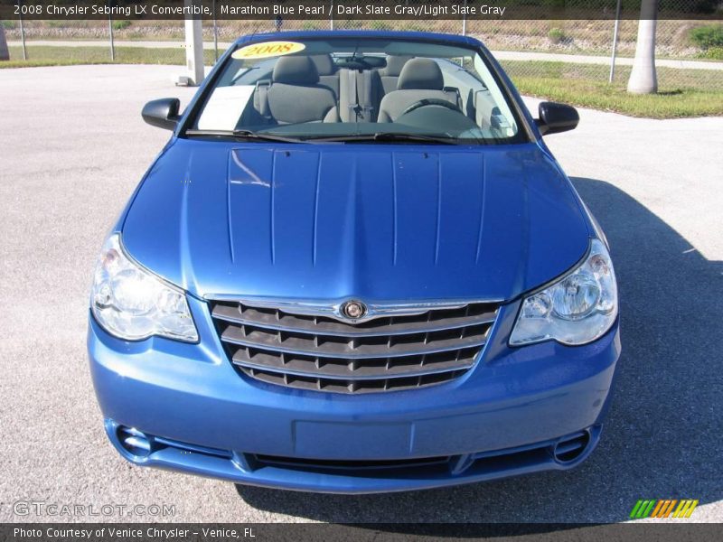 Marathon Blue Pearl / Dark Slate Gray/Light Slate Gray 2008 Chrysler Sebring LX Convertible