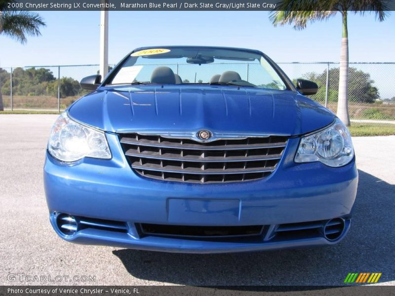 Marathon Blue Pearl / Dark Slate Gray/Light Slate Gray 2008 Chrysler Sebring LX Convertible