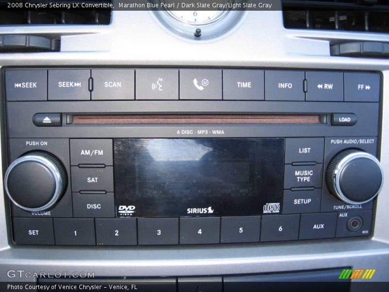 Marathon Blue Pearl / Dark Slate Gray/Light Slate Gray 2008 Chrysler Sebring LX Convertible