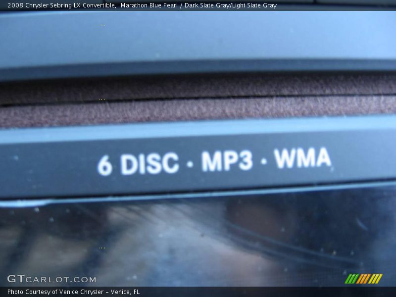 Marathon Blue Pearl / Dark Slate Gray/Light Slate Gray 2008 Chrysler Sebring LX Convertible