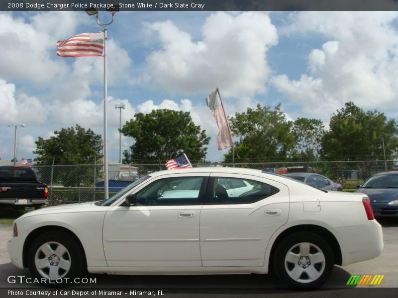 Stone White / Dark Slate Gray 2008 Dodge Charger Police Package