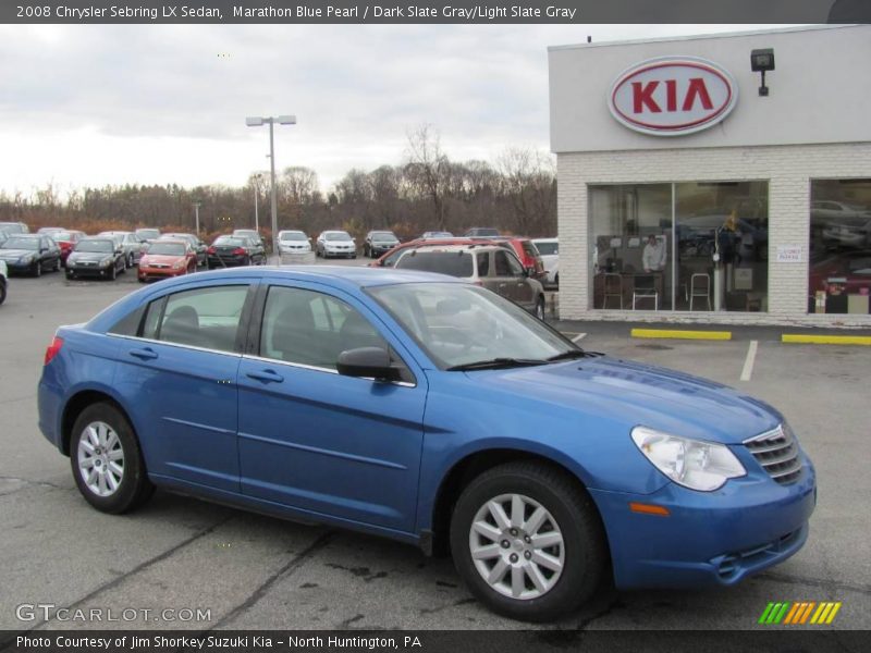 Marathon Blue Pearl / Dark Slate Gray/Light Slate Gray 2008 Chrysler Sebring LX Sedan