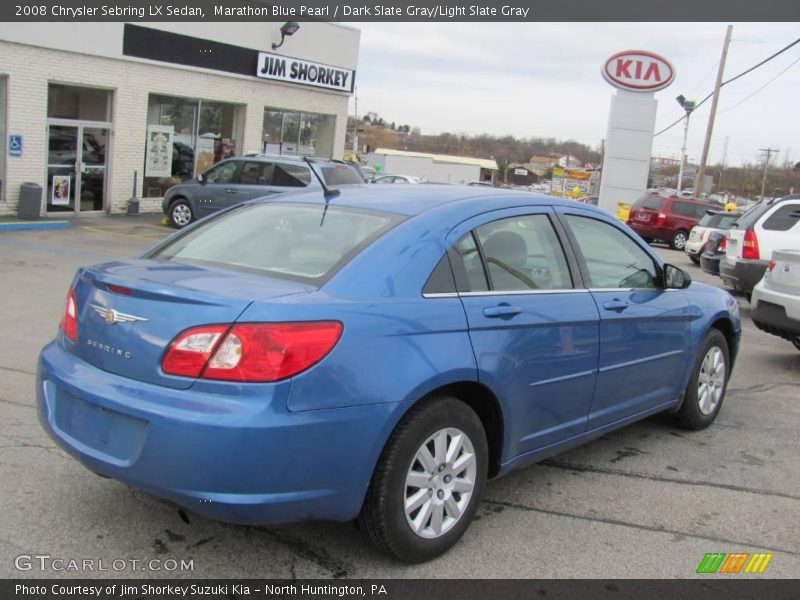 Marathon Blue Pearl / Dark Slate Gray/Light Slate Gray 2008 Chrysler Sebring LX Sedan
