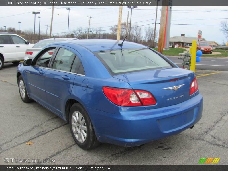 Marathon Blue Pearl / Dark Slate Gray/Light Slate Gray 2008 Chrysler Sebring LX Sedan