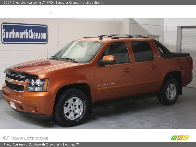 Sunburst Orange Metallic / Ebony 2007 Chevrolet Avalanche LT 4WD