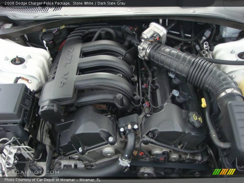Stone White / Dark Slate Gray 2008 Dodge Charger Police Package