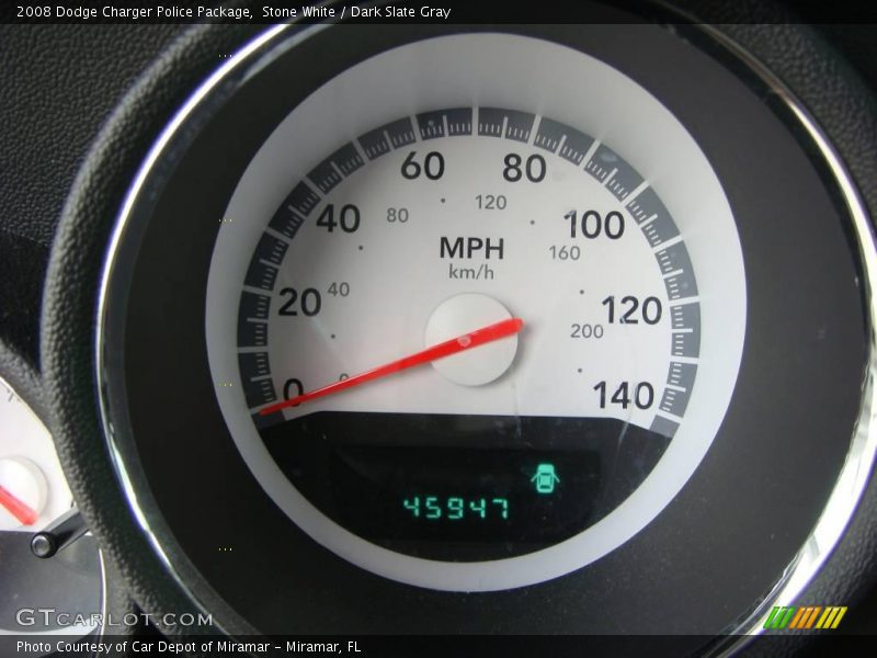 Stone White / Dark Slate Gray 2008 Dodge Charger Police Package