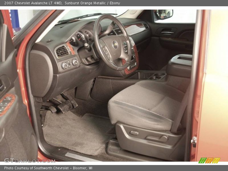 Sunburst Orange Metallic / Ebony 2007 Chevrolet Avalanche LT 4WD