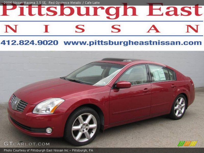 Red Opulence Metallic / Cafe Latte 2006 Nissan Maxima 3.5 SE