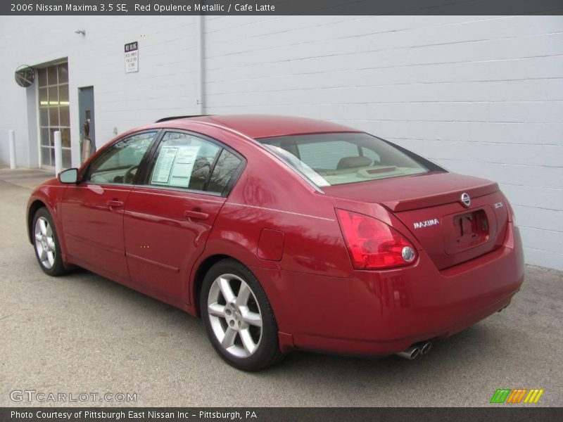 Red Opulence Metallic / Cafe Latte 2006 Nissan Maxima 3.5 SE