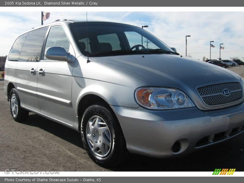 Diamond Silver Metallic / Gray 2005 Kia Sedona LX