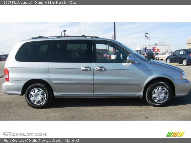 Diamond Silver Metallic / Gray 2005 Kia Sedona LX
