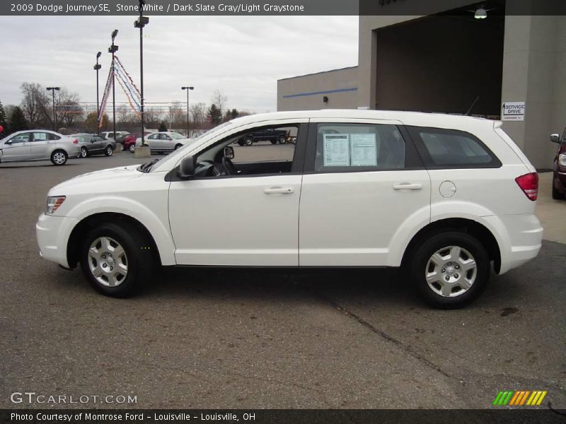 Stone White / Dark Slate Gray/Light Graystone 2009 Dodge Journey SE