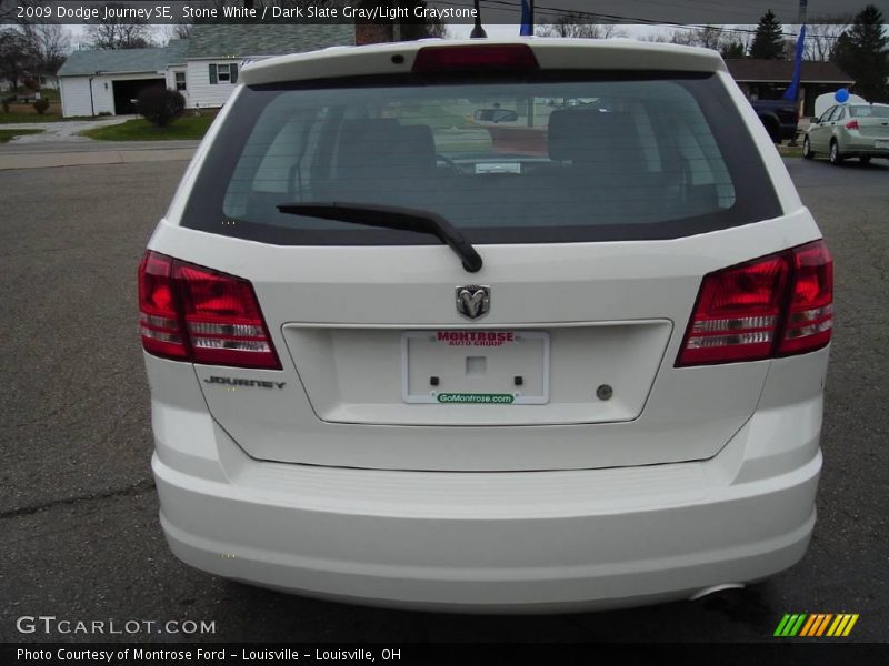 Stone White / Dark Slate Gray/Light Graystone 2009 Dodge Journey SE