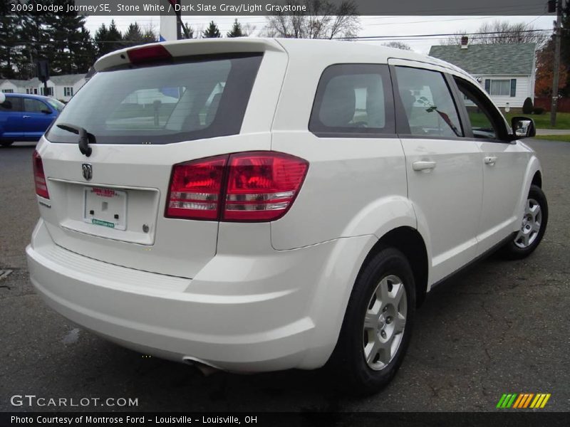 Stone White / Dark Slate Gray/Light Graystone 2009 Dodge Journey SE
