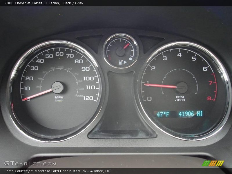 Black / Gray 2008 Chevrolet Cobalt LT Sedan