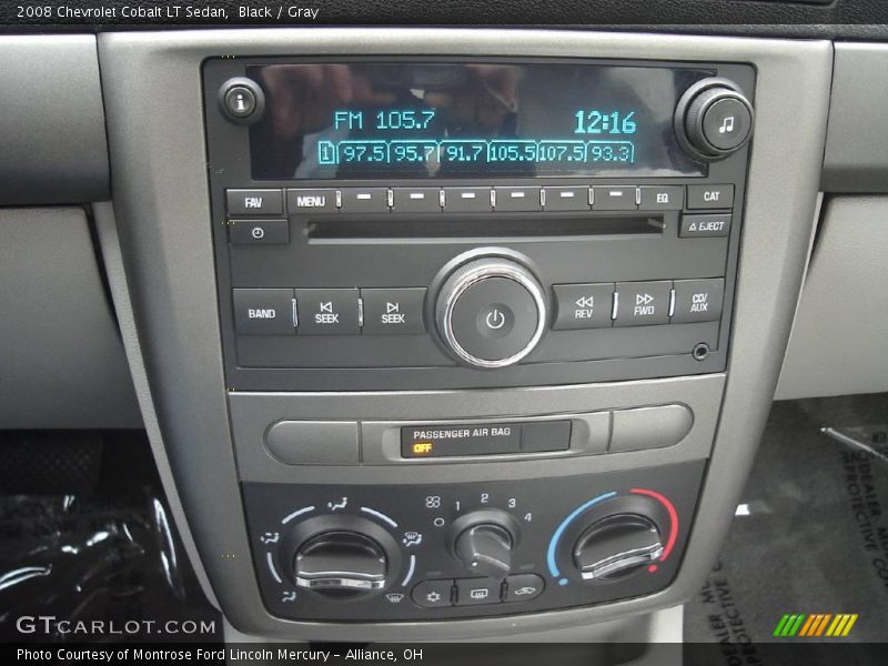 Black / Gray 2008 Chevrolet Cobalt LT Sedan