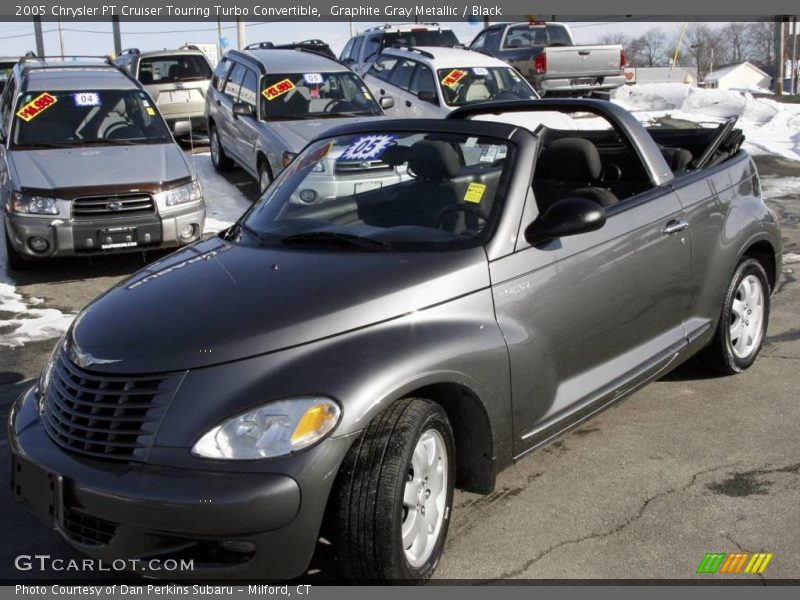 Graphite Gray Metallic / Black 2005 Chrysler PT Cruiser Touring Turbo Convertible