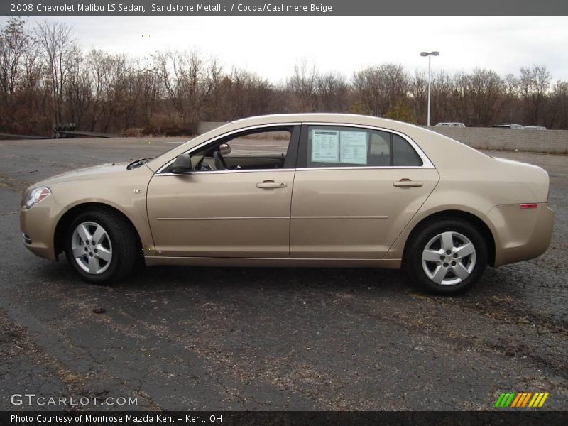 Sandstone Metallic / Cocoa/Cashmere Beige 2008 Chevrolet Malibu LS Sedan