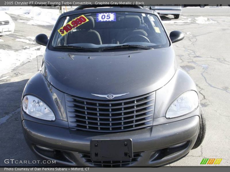 Graphite Gray Metallic / Black 2005 Chrysler PT Cruiser Touring Turbo Convertible