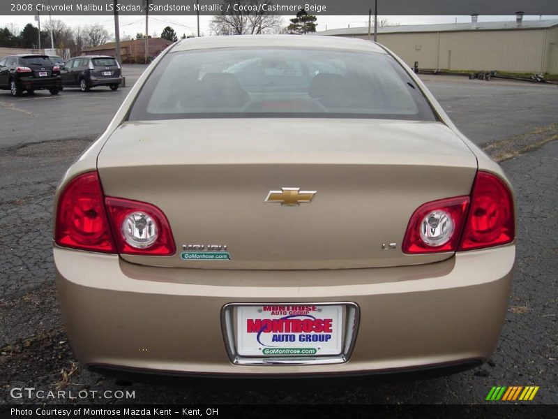 Sandstone Metallic / Cocoa/Cashmere Beige 2008 Chevrolet Malibu LS Sedan