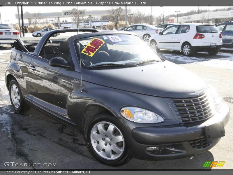 Graphite Gray Metallic / Black 2005 Chrysler PT Cruiser Touring Turbo Convertible