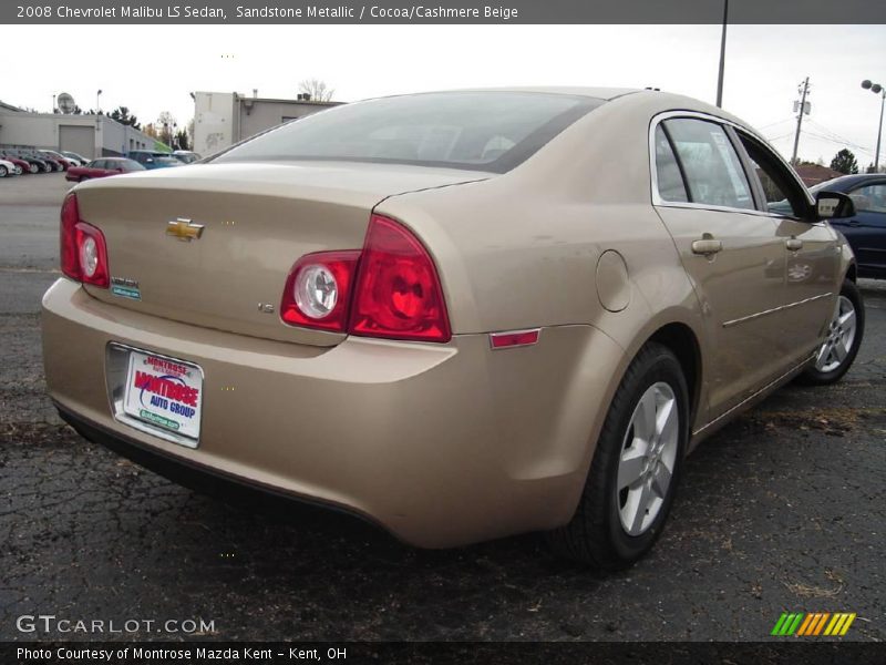 Sandstone Metallic / Cocoa/Cashmere Beige 2008 Chevrolet Malibu LS Sedan