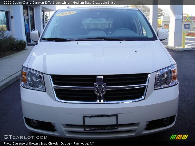 Stone White / Medium Slate Gray/Light Shale 2009 Dodge Grand Caravan SXT