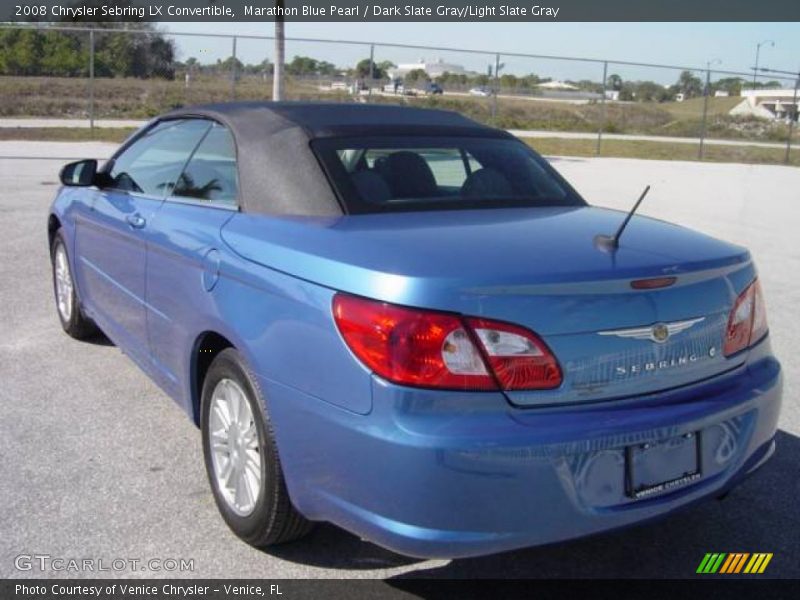 Marathon Blue Pearl / Dark Slate Gray/Light Slate Gray 2008 Chrysler Sebring LX Convertible