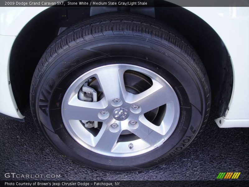 Stone White / Medium Slate Gray/Light Shale 2009 Dodge Grand Caravan SXT