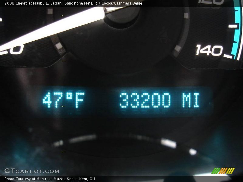 Sandstone Metallic / Cocoa/Cashmere Beige 2008 Chevrolet Malibu LS Sedan