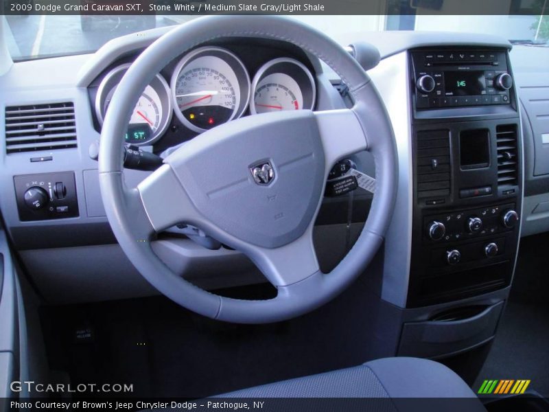 Stone White / Medium Slate Gray/Light Shale 2009 Dodge Grand Caravan SXT