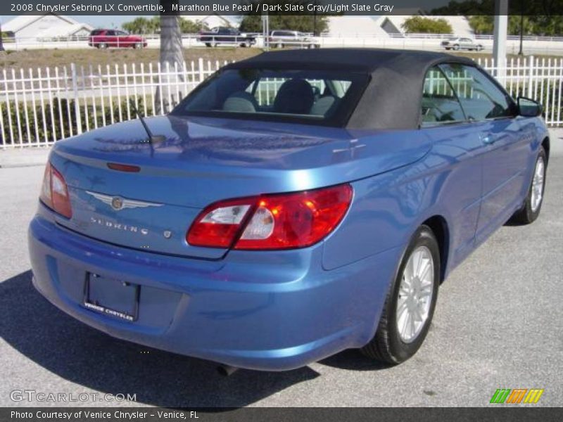 Marathon Blue Pearl / Dark Slate Gray/Light Slate Gray 2008 Chrysler Sebring LX Convertible