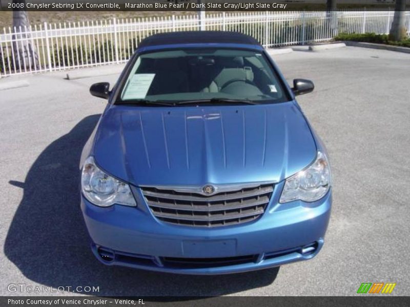 Marathon Blue Pearl / Dark Slate Gray/Light Slate Gray 2008 Chrysler Sebring LX Convertible