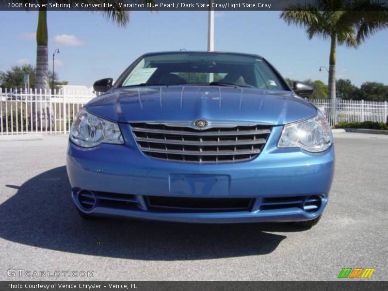 Marathon Blue Pearl / Dark Slate Gray/Light Slate Gray 2008 Chrysler Sebring LX Convertible