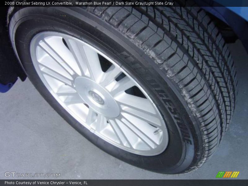 Marathon Blue Pearl / Dark Slate Gray/Light Slate Gray 2008 Chrysler Sebring LX Convertible
