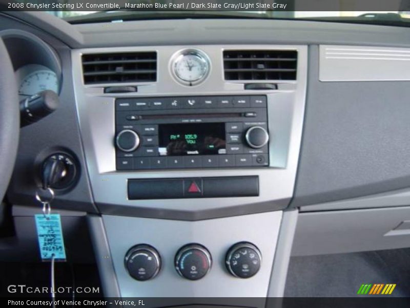 Marathon Blue Pearl / Dark Slate Gray/Light Slate Gray 2008 Chrysler Sebring LX Convertible