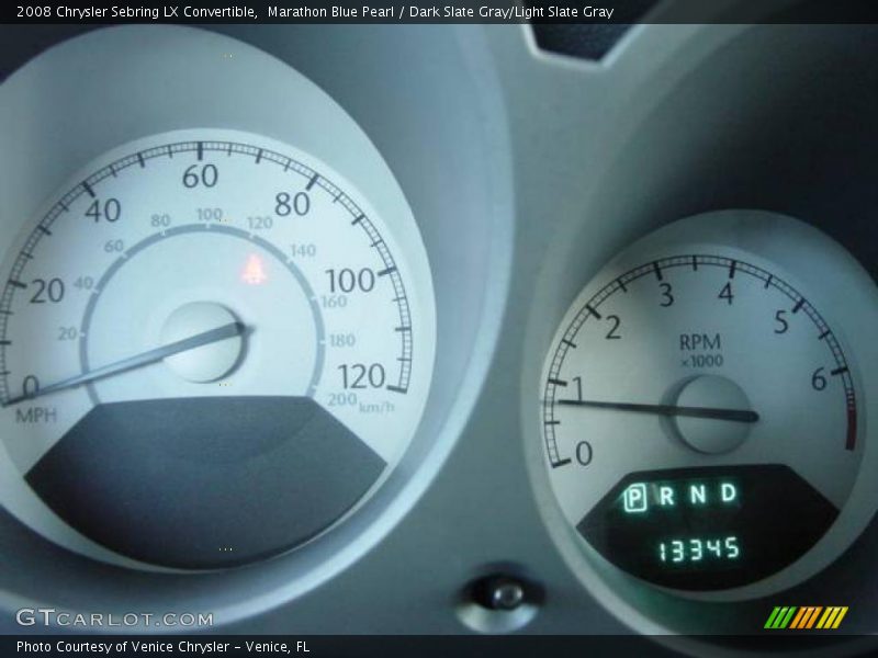 Marathon Blue Pearl / Dark Slate Gray/Light Slate Gray 2008 Chrysler Sebring LX Convertible