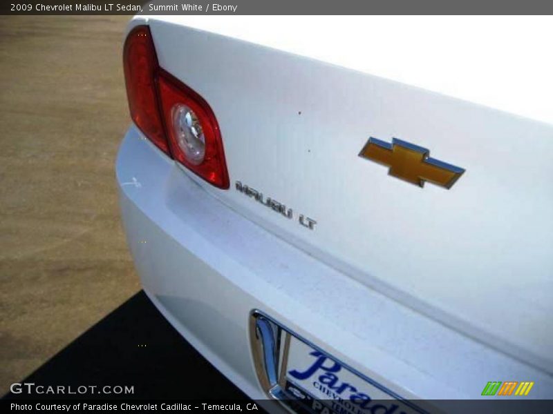 Summit White / Ebony 2009 Chevrolet Malibu LT Sedan