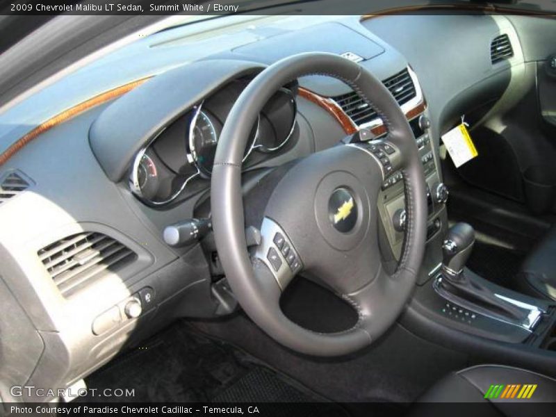 Summit White / Ebony 2009 Chevrolet Malibu LT Sedan