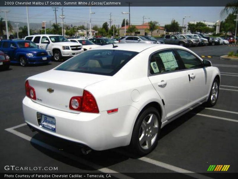 Summit White / Cocoa/Cashmere 2009 Chevrolet Malibu LT Sedan