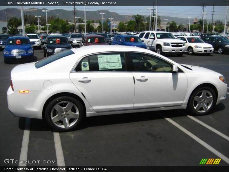 Summit White / Cocoa/Cashmere 2009 Chevrolet Malibu LT Sedan