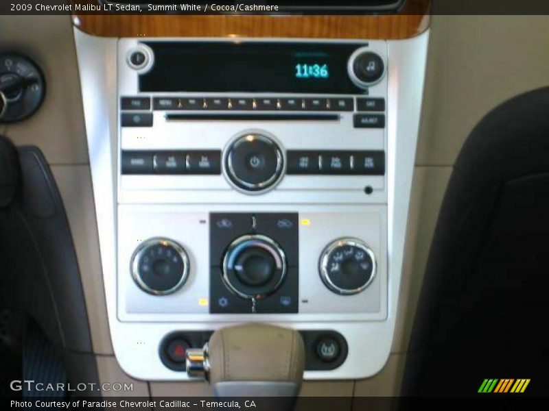 Summit White / Cocoa/Cashmere 2009 Chevrolet Malibu LT Sedan