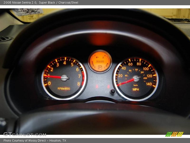 Super Black / Charcoal/Steel 2008 Nissan Sentra 2.0