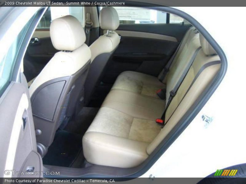 Summit White / Cocoa/Cashmere 2009 Chevrolet Malibu LT Sedan