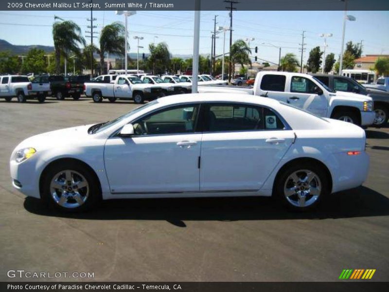 Summit White / Titanium 2009 Chevrolet Malibu LT Sedan