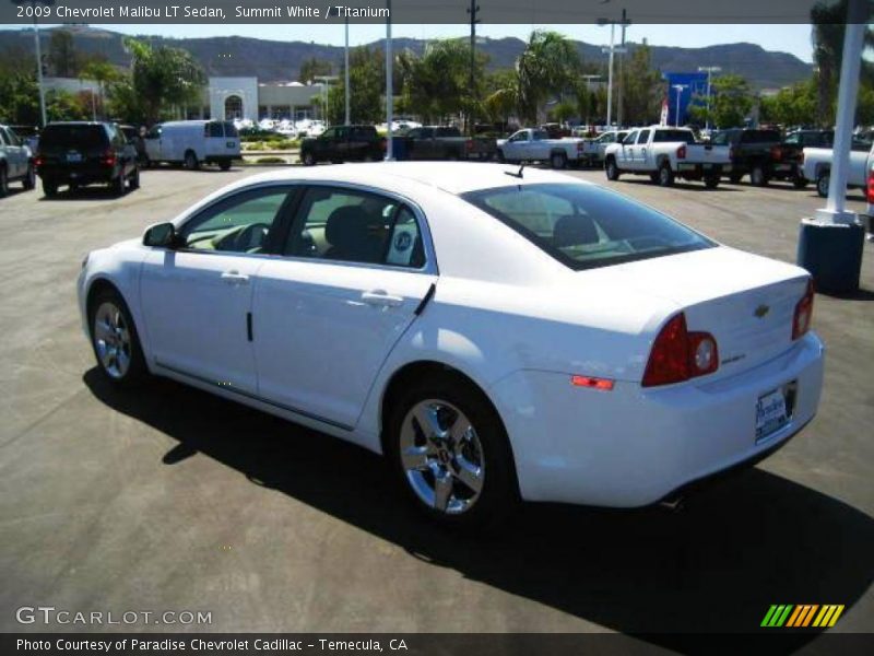 Summit White / Titanium 2009 Chevrolet Malibu LT Sedan