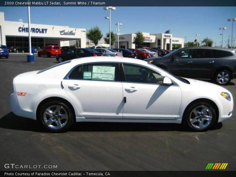 Summit White / Titanium 2009 Chevrolet Malibu LT Sedan